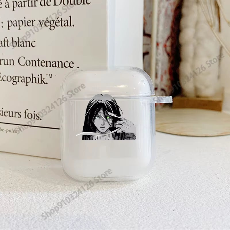 Attack on Titan Earphone Case for Airpods 4 2 3 Pro 1 2 Soft Wirless Bluetooth Headphone Cover Cartoon Anime Airpods Case