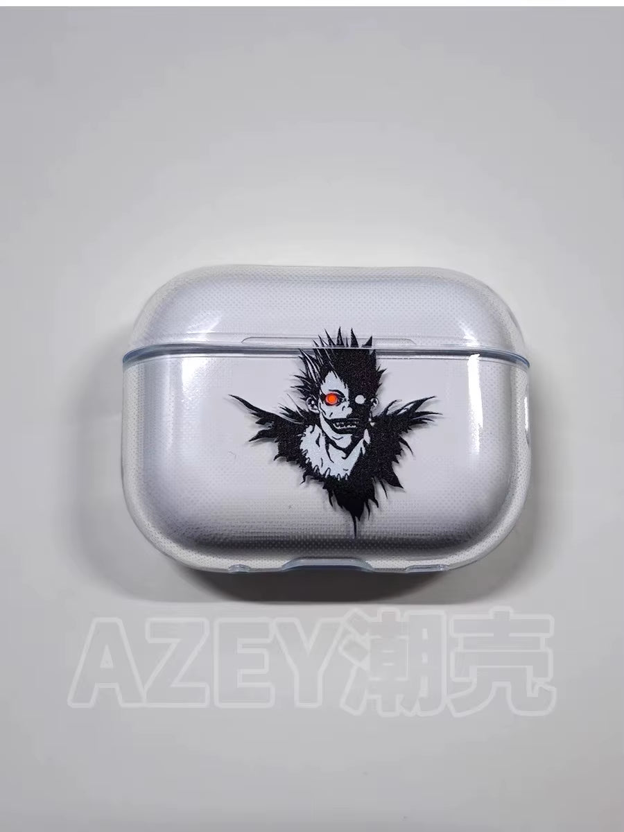 Death Note Earphone Case for Apple Airpods 4 1 2 3 Pro Yagami Light Lawliet Ryuk Protective Cases Anime Airpods Case