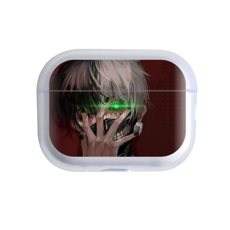 Japan Anime Tokyo Ghoul Black Matte Airpods Case for Airpods 3 2 1 Bluetooth Headphone Cover Kaneki Ken for Airpods Pod Case