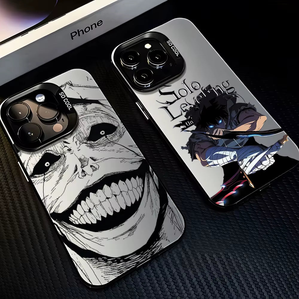 Anime Phone Case for Iphone 16 15 14 13 12 11 Mini Pro Max X XR XSMAX 8 7 plus anti Fall Matte Solos Levelings Back Cover