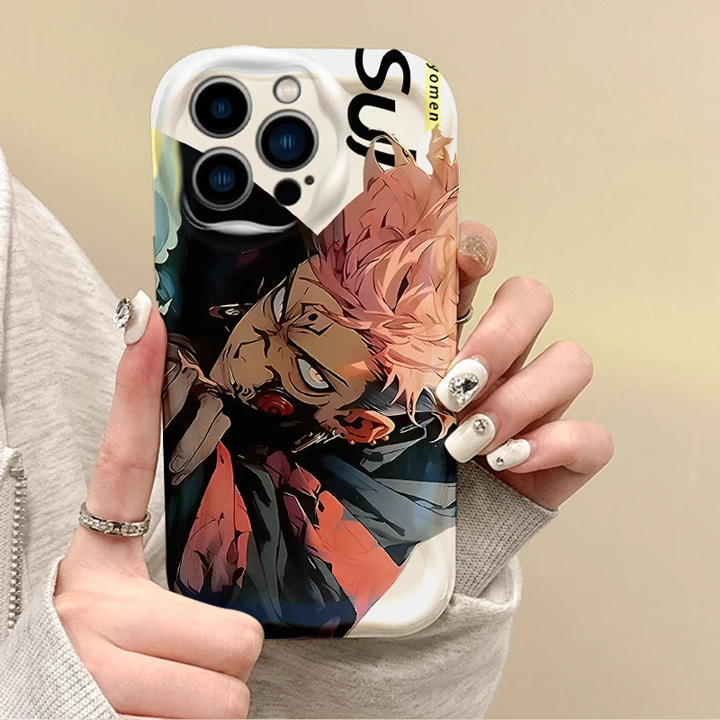 Anime Jujutsu Kaisen Itadori Yuji Phone Case for Iphone 16 Pro Max Case 15 14 13 12 11 8 7 Pro X XR XS Max Soft Shockproof Cover