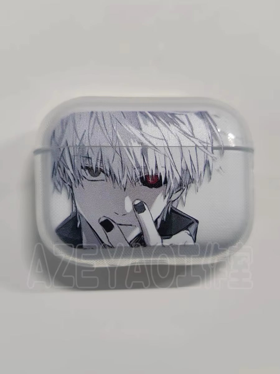 Anime Luxury Tokyo Ghoul Airpods Case for Apple Airpods 4Shockproof Cover for Airpods 4 Pro Pro2 Transparent Earphone Cases Bags