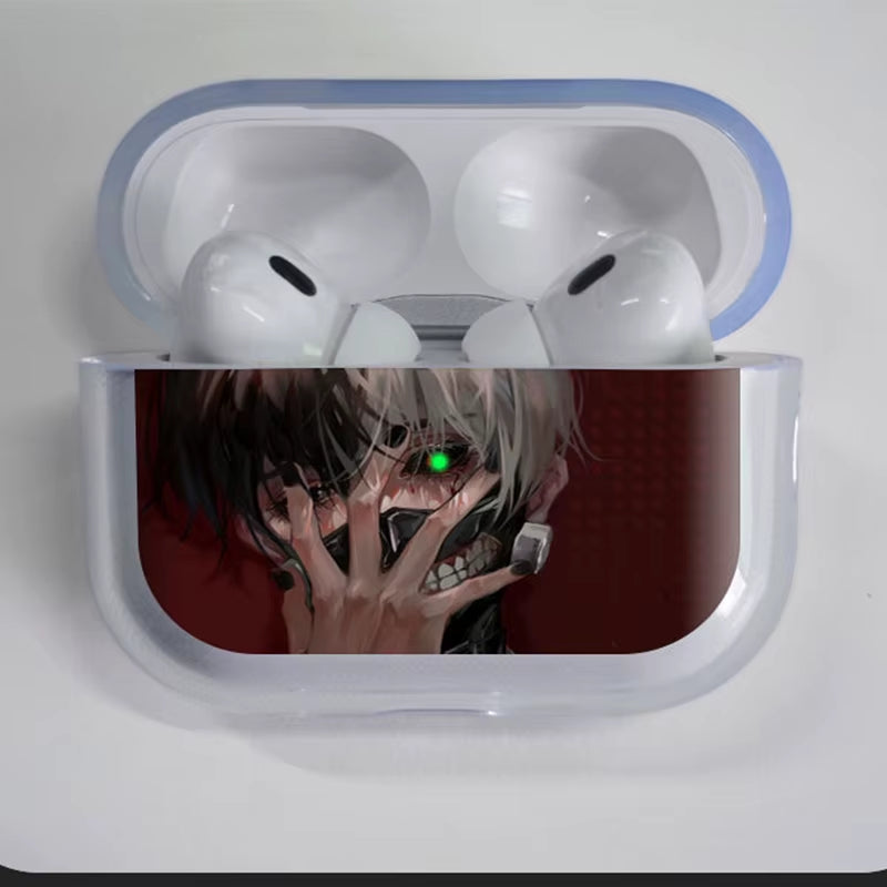 Japan Anime Tokyo Ghoul Black Matte Airpods Case for Airpods 3 2 1 Bluetooth Headphone Cover Kaneki Ken for Airpods Pod Case
