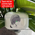 Manga Death Note Earphone Case for Apple Airpods 1 2 3 Pro Yagami Light Lawliet Ryuk Protective Anime Airpods Cases