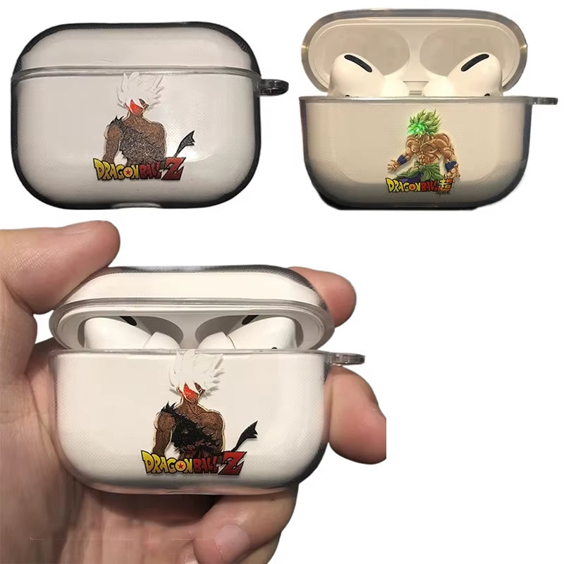 Son Goku Earphone Case for Airpods Pro Pro2 3 Anime Transparent Wireless Earphone Protective Cover Shockproof Shell