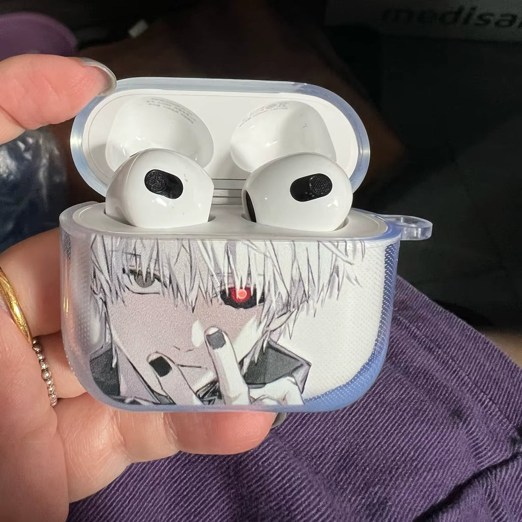 Anime Luxury Tokyo Ghoul Airpods Case for Apple Airpods 4Shockproof Cover for Airpods 4 Pro Pro2 Transparent Earphone Cases Bags