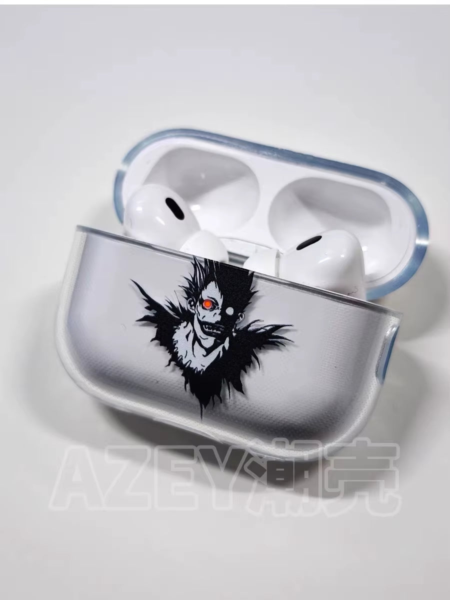 Death Note Earphone Case for Apple Airpods 4 1 2 3 Pro Yagami Light Lawliet Ryuk Protective Cases Anime Airpods Case